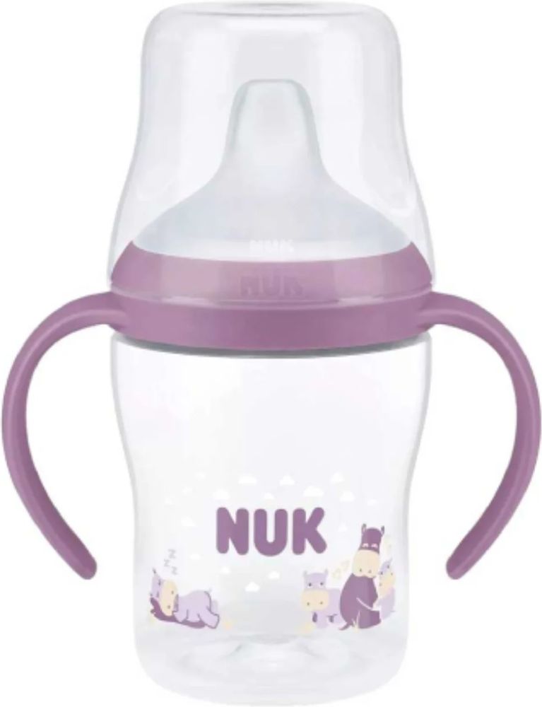 ΜΠΙΜΠΕΡΟ ΕΚΠΑΙΔΕΥΣΗΣ NUK PERFECT MATCH PP ΜΕ ΔΥΟ ΛΑΒΕΣ 6M HIPPO 150ML