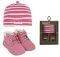    &  TIMBERLAND CRIB BOOTIE WITH HAT TB09680R6611  (PINK) (EU:17)