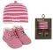    &  TIMBERLAND CRIB BOOTIE WITH HAT TB09680R6611  (PINK) (EU:20)