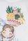 T-SHIRT BENETTON CA GIRL WITH FRUITS / (110 CM )-(4-5 )