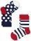  HAPPY SOCKS 2-PACK KIDS STRIPE SOCKS KSTR02-4000 / (EU:33-35)