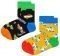  HAPPY SOCKS 2-PACK KIDS CAR SOCK KCAR02-9300 / (EU:22-24)