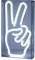  NEON LED MOOD PEACE HAND  23X4...
