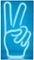  NEON LED MOOD PEACE HAND  23X4X...