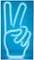  NEON LED MOOD PEACE HAND  23X4X...