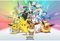 ����� POKEMON - PIKACHU WITH EEVEELUTIONS 92X...