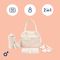 ������ ��������� DOOMOO FLUFFY DIAPER BAG SAND